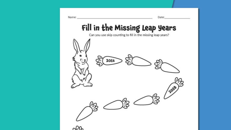Leap Year Worksheets 1 800x450
