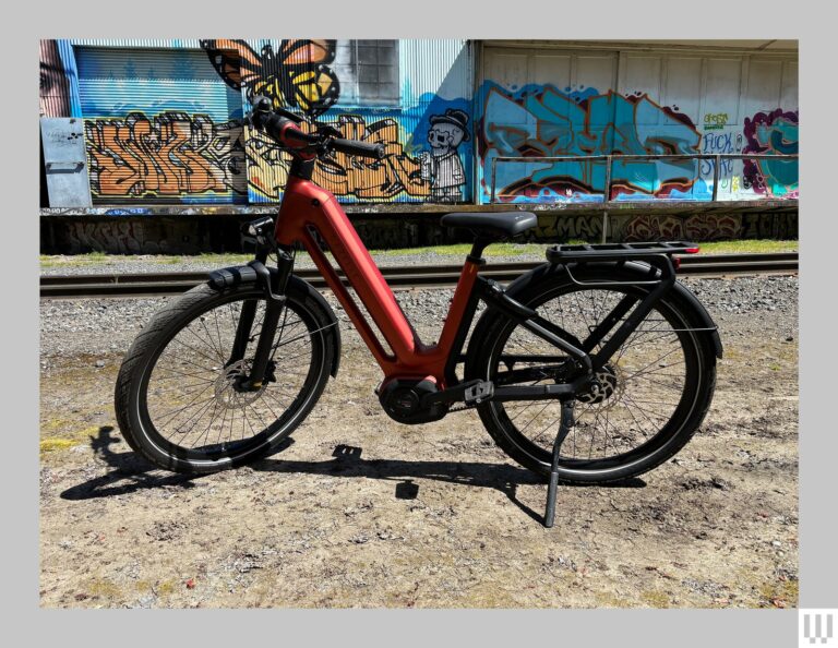 Gazelle Eclipse C380 Electric Bike Side View Reviewer Photo SOURCE Adrienne So