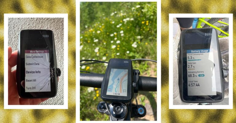 Coros Dura Solar GPS Bike Computer Reviewer Collage 072024 SOURCE Stephanie Pearson