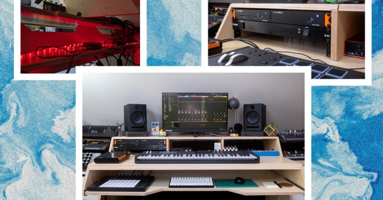 De Fi Platform Studio Music Studio Desk Reviewer Collage 092024 SOURCE Terrence Ox27Brien