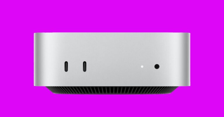 Gear Apple Mac mini front facing ports pink