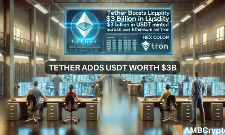 Tether adds USDT worth 3 billion 1000x600