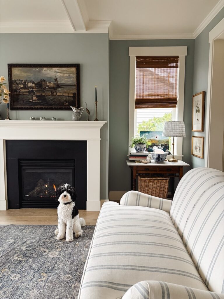 striped sofa coastal cottage the inspired room