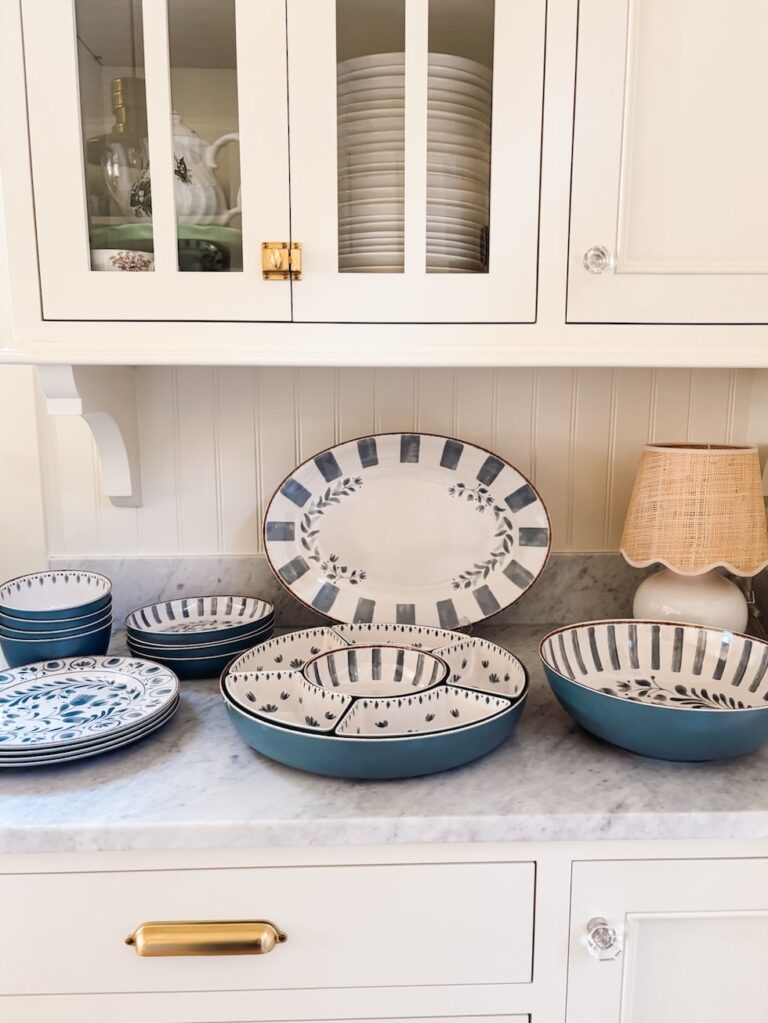blue white cottage decor melamine plates walmart the inspired room